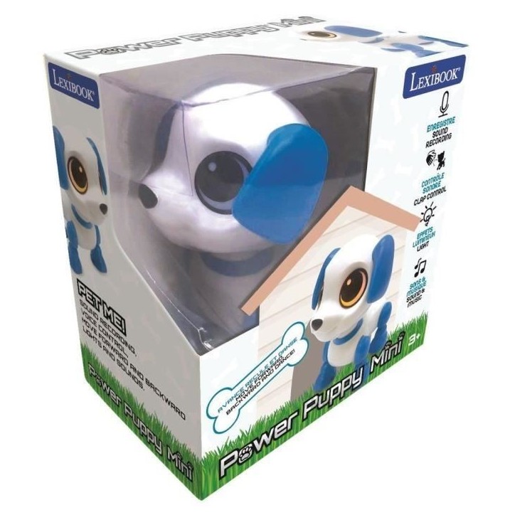 Lexibook - Power Puppy Mini - Chien robot avec effets lumineux et sonores, contrôle par claquement de main Lexibook - Power Puppy Mini - Chien robot avec effets lumineux et sonores, contrôle par claquement de main