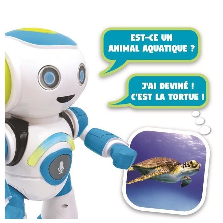 POWERMAN JUNIOR - Mon Robot Intelligent qui lit dans les pensées (Français), sons et lumieres - LEXIBOOK