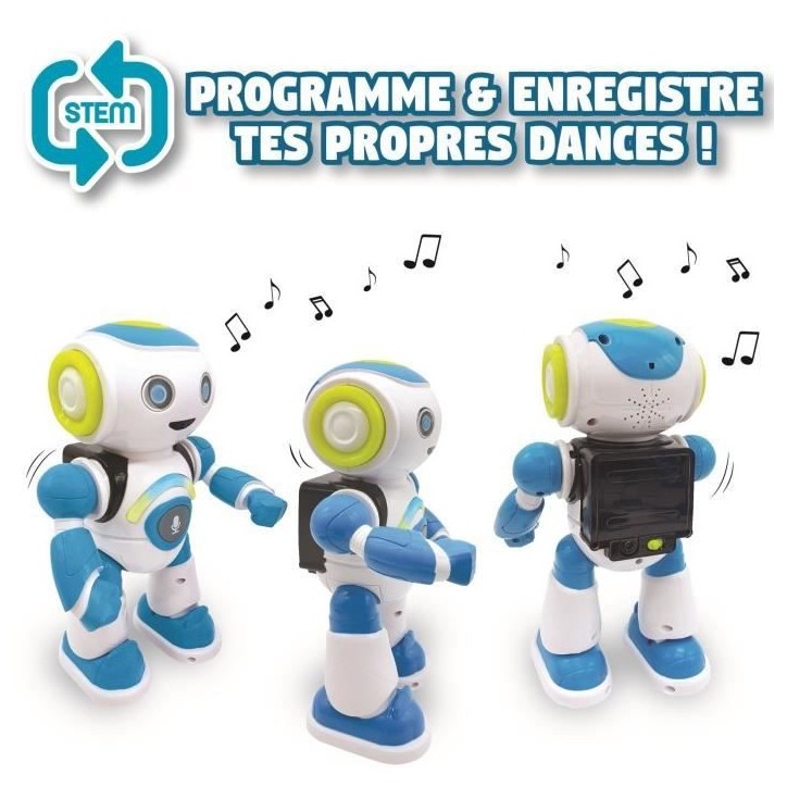 POWERMAN JUNIOR - Mon Robot Intelligent qui lit dans les pensées (Français), sons et lumieres - LEXIBOOK
