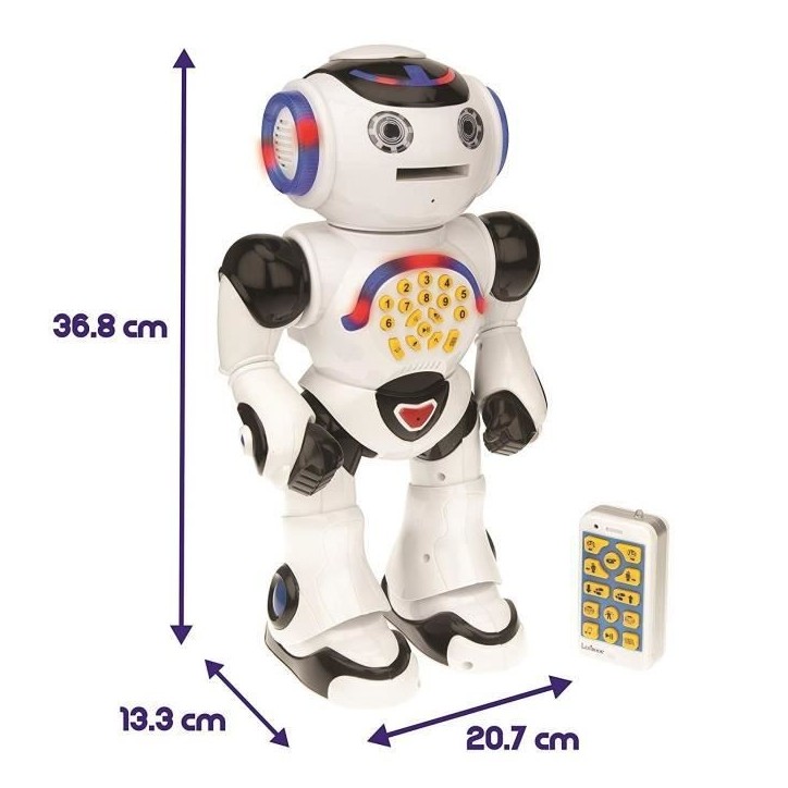 POWERMAN - Mon Premier Robot Ludo-Éducatif (Français), sons et lumieres - LEXIBOOK POWERMAN - Mon Premier Robot Ludo-Éducatif (Français), sons et lumieres - LEXIBOOK
