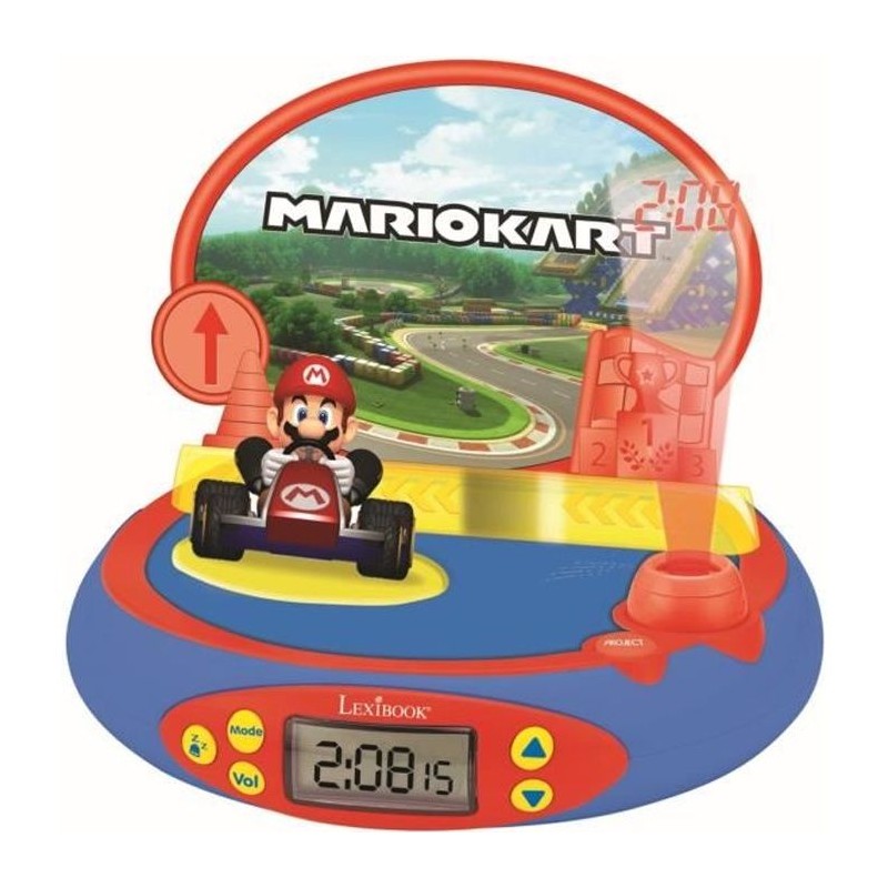 MARIO KART - Réveil Projecteur avec Sons du jeu vidéo Nintendo - LEX MARIO KART - Réveil Projecteur avec Sons du jeu vidéo Nintendo - LEX
