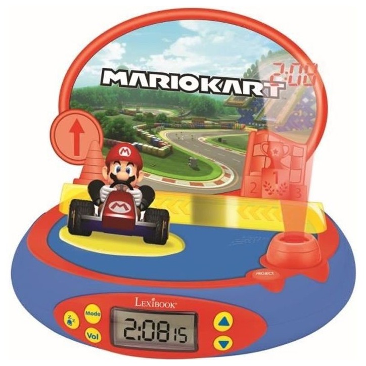 MARIO KART - Réveil Projecteur avec Sons du jeu vidéo Nintendo - LEXIBOOK MARIO KART - Réveil Projecteur avec Sons du jeu vidéo Nintendo - LEXIBOOK