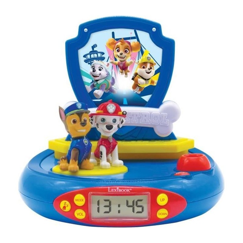 PAT' PATROUILLE - Réveil Projecteur avec Sons pour chambre enfant - L PAT' PATROUILLE - Réveil Projecteur avec Sons pour chambre enfant - L