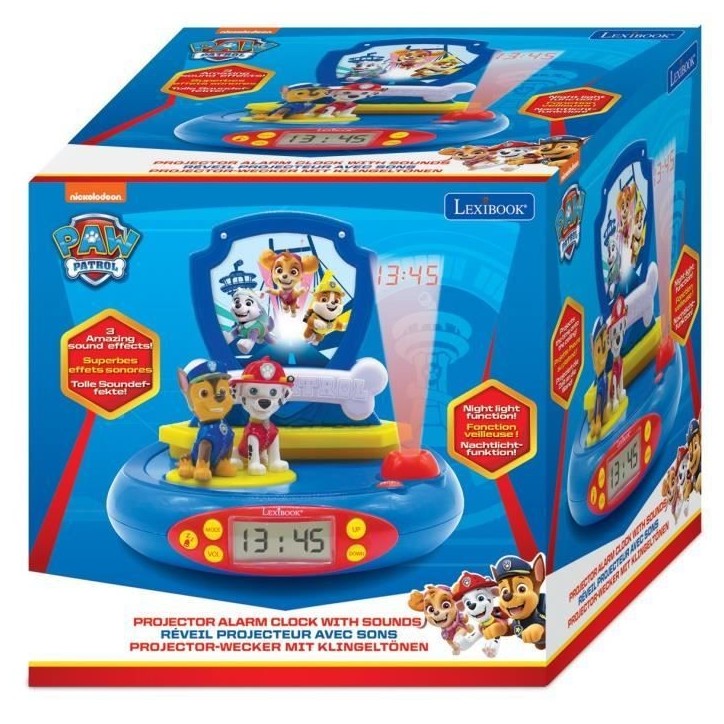 PAT' PATROUILLE - Réveil Projecteur avec Sons pour chambre enfant - LEXIBOOK PAT' PATROUILLE - Réveil Projecteur avec Sons pour chambre enfant - LEXIBOOK