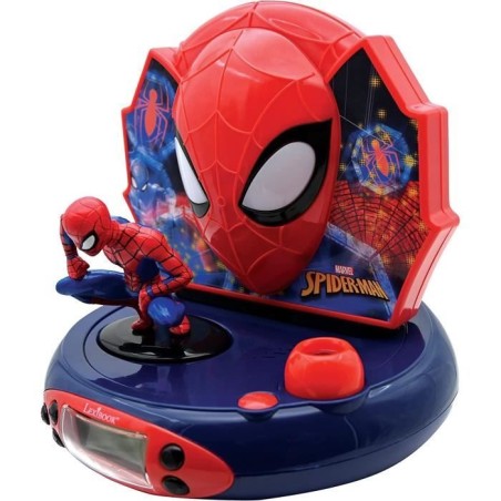 LEXIBOOK - Spiderman - Réveil projecteur avec effets sonores et veill