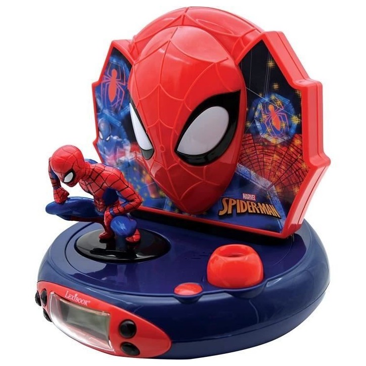 LEXIBOOK - Spiderman - Réveil projecteur avec effets sonores et veilleuse intégrée LEXIBOOK - Spiderman - Réveil projecteur avec effets sonores et veilleuse intégrée