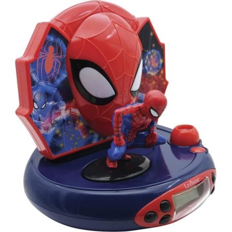 LEXIBOOK - Spiderman - Réveil projecteur avec effets sonores et veilleuse intégrée