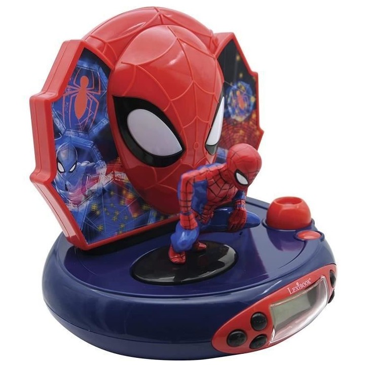 LEXIBOOK - Spiderman - Réveil projecteur avec effets sonores et veilleuse intégrée LEXIBOOK - Spiderman - Réveil projecteur avec effets sonores et veilleuse intégrée