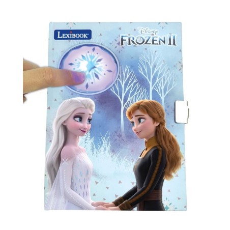Journal Intime Electronique Reine des Neiges avec effets lumineux et accessoires (stickers, crayon, feutres)