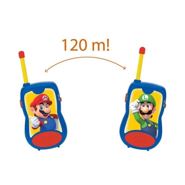 Talkies-Walkies Super Mario portée 120m - LEXIBOOK Talkies-Walkies Super Mario portée 120m - LEXIBOOK