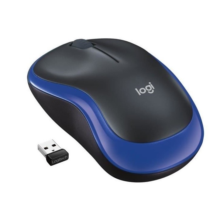 Souris - Sans fil - Logitech - M185 - Bleu - Ambidextre