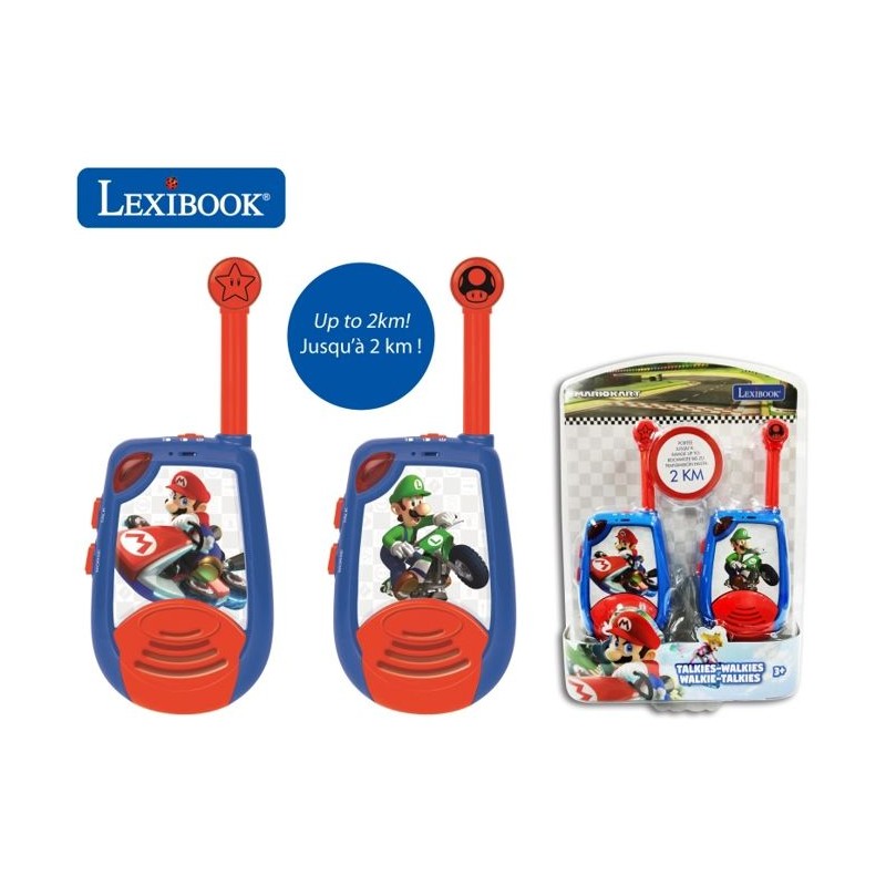 Talkie-Walkies Digitaux Mario Kart - LEXIBOOK - Portée 2km - Fonction Talkie-Walkies Digitaux Mario Kart - LEXIBOOK - Portée 2km - Fonction