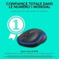 Souris - Sans fil - Logitech - M185 - Bleu - Ambidextre