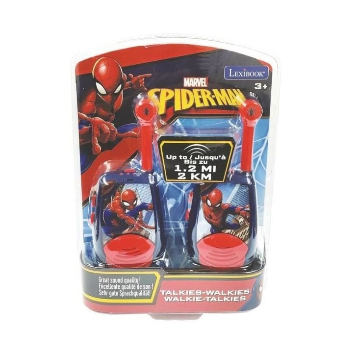 Talkies-Walkies SPIDER-MAN - Portée 2 km - Contrôle du volume - Fonction morse lumineux Talkies-Walkies SPIDER-MAN - Portée 2 km - Contrôle du volume - Fonction morse lumineux