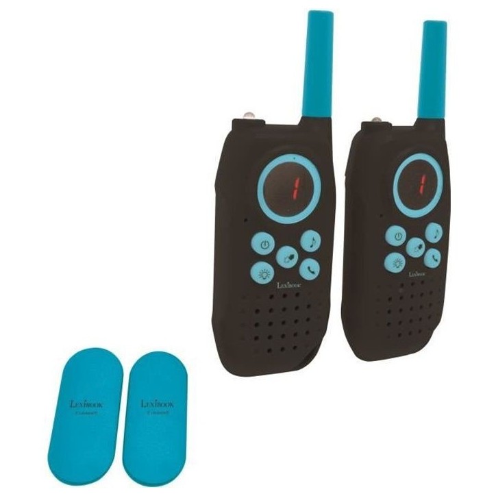 Talkies-walkies LEXIBOOK noirs - Portée 5 km - Fonction communication d'un a un et un a plusieurs Talkies-walkies LEXIBOOK noirs - Portée 5 km - Fonction communication d'un a un et un a plusieurs