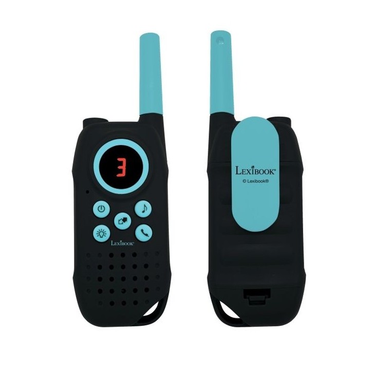 Talkie-Walkies Digitaux - LEXIBOOK - Portée 5km - Rechargeables - 8 combinaisons de canaux Talkie-Walkies Digitaux - LEXIBOOK - Portée 5km - Rechargeables - 8 combinaisons de canaux