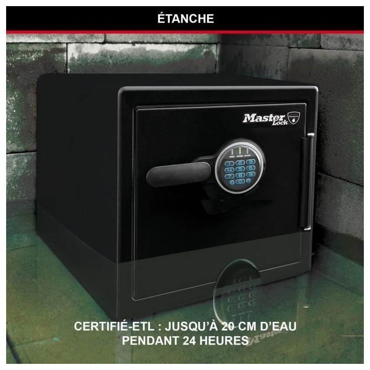 Coffre-fort - MASTER LOCK - LFW123FTC - Ignifuge et Etanche - XL 33,6 Litres - Combinaison Electronique Coffre-fort - MASTER LOCK - LFW123FTC - Ignifuge et Etanche - XL 33,6 Litres - Combinaison Electronique