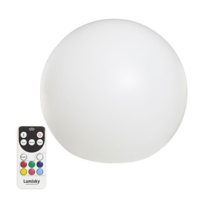 LUMISKY Sphere Led sans fil télécommandable 30 cm - Multicolore LUMISKY Sphere Led sans fil télécommandable 30 cm - Multicolore