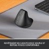 Souris - Sans Fil - Logitech - Lift Ergonomique Verticale - Graphite -
