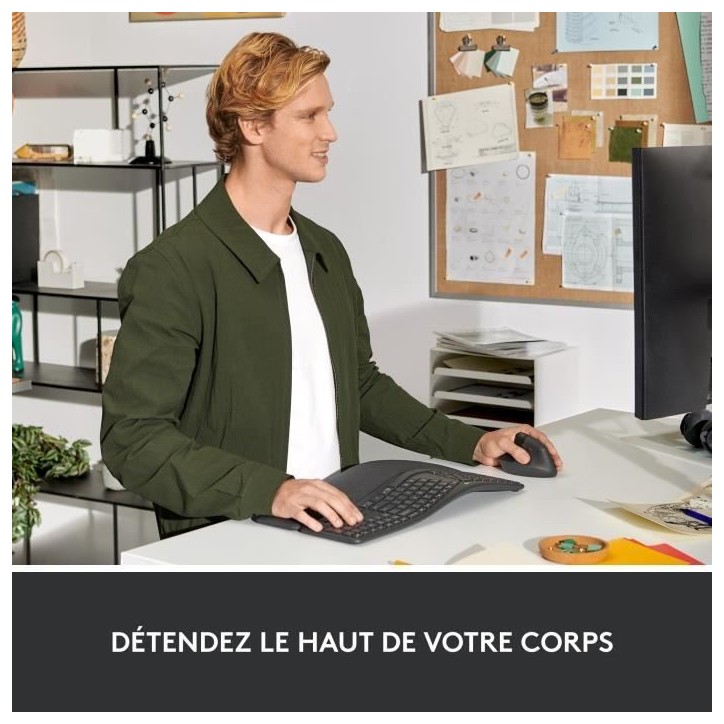Souris - Sans Fil - Logitech - Lift Ergonomique Verticale - Graphite - Gaucher Souris - Sans Fil - Logitech - Lift Ergonomique Verticale - Graphite - Gaucher