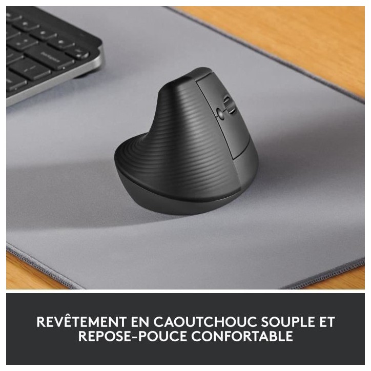 Souris - Sans Fil - Logitech - Lift Ergonomique Verticale - Graphite - Droitier Souris - Sans Fil - Logitech - Lift Ergonomique Verticale - Graphite - Droitier