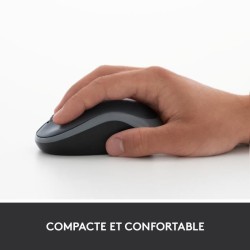 Souris - Sans fil - Logitech - M185 - Rouge - Ambidextre