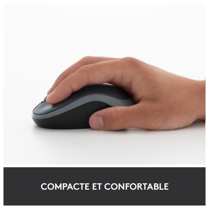 Souris - Sans fil - Logitech - M185 - Rouge - Ambidextre