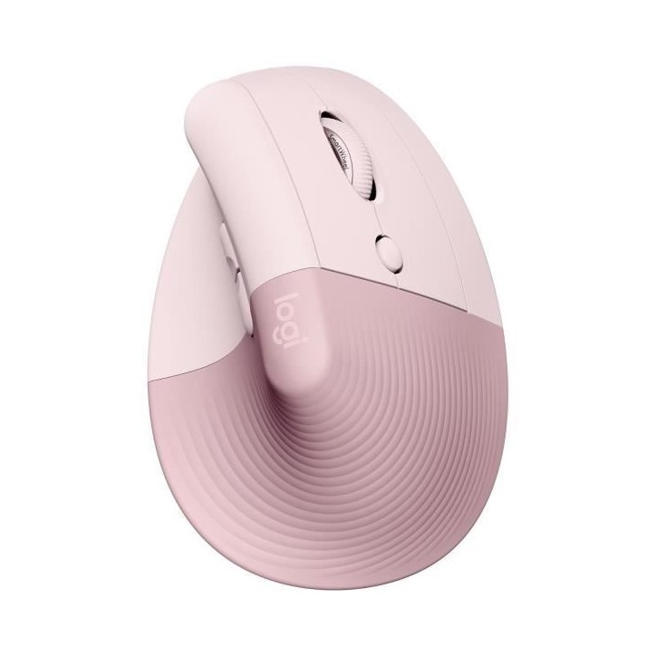 Souris - Sans Fil - Logitech - Lift Ergonomique Verticale - Rose - Droitier