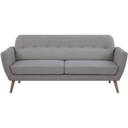 Canapé - 3 places - LILLY - Tissu Beige - 193 x 79 x 86 cm - SENHO