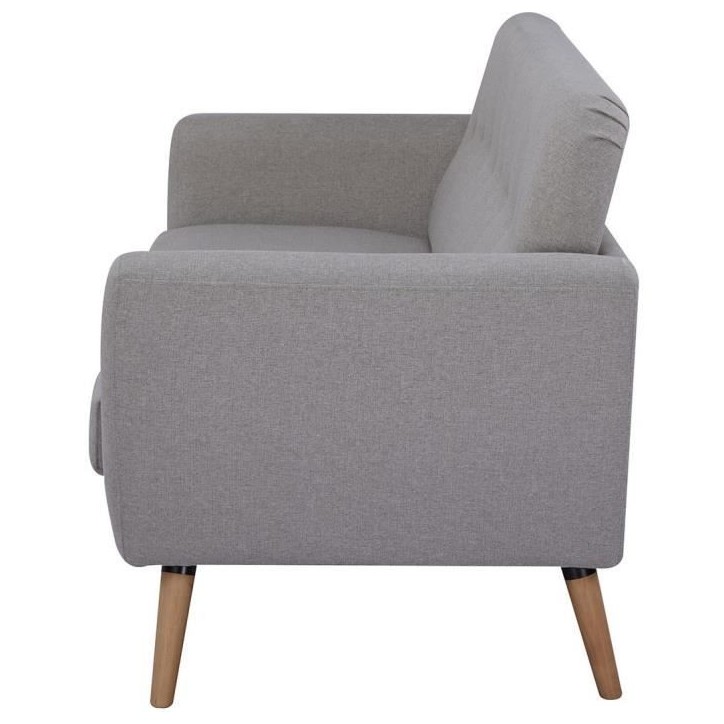 Canapé - 3 places - LILLY - Tissu Beige - 193 x 79 x 86 cm - SENHO