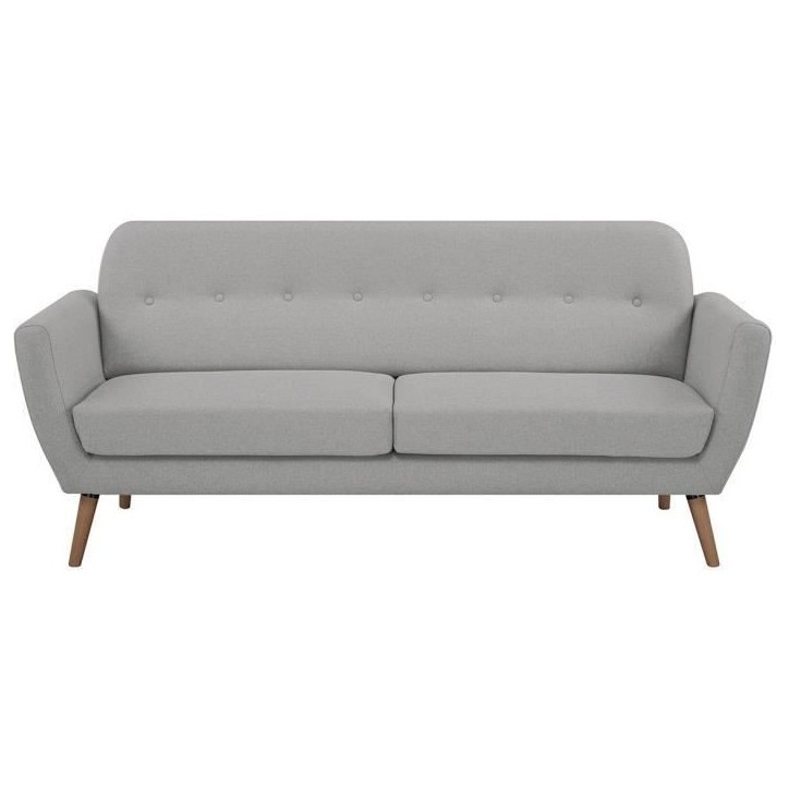 Canapé - 3 places - LILLY - Tissu Gris clair - 193 x 79 x 86 cm - SENHO Canapé - 3 places - LILLY - Tissu Gris clair - 193 x 79 x 86 cm - SENHO