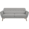 Canapé - 3 places - LILLY - Tissu Gris clair - 193 x 79 x 86 cm - SEN