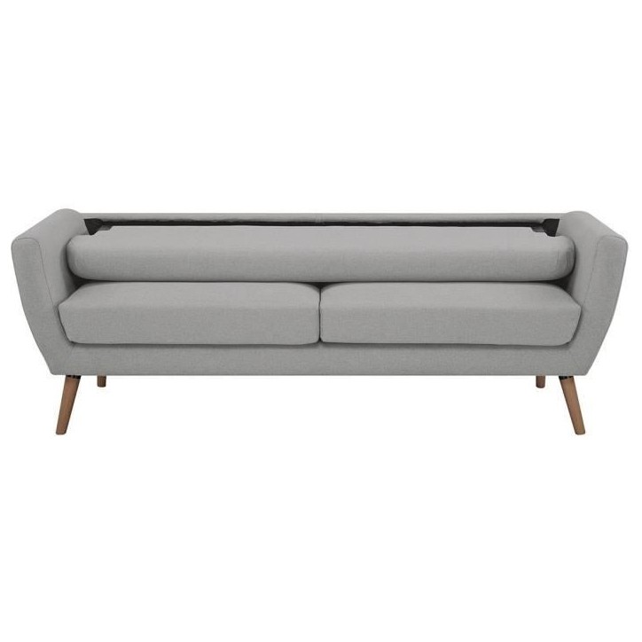 Canapé - 3 places - LILLY - Tissu Gris clair - 193 x 79 x 86 cm - SENHO Canapé - 3 places - LILLY - Tissu Gris clair - 193 x 79 x 86 cm - SENHO