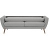 Canapé - 3 places - LILLY - Tissu Gris clair - 193 x 79 x 86 cm - SEN