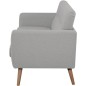 Canapé - 3 places - LILLY - Tissu Gris clair - 193 x 79 x 86 cm - SENHO