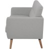 Canapé - 3 places - LILLY - Tissu Gris clair - 193 x 79 x 86 cm - SEN