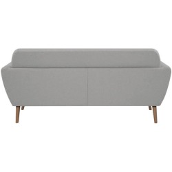 Canapé - 3 places - LILLY - Tissu Gris clair - 193 x 79 x 86 cm - SEN