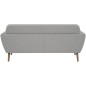 Canapé - 3 places - LILLY - Tissu Gris clair - 193 x 79 x 86 cm - SENHO