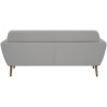 Canapé - 3 places - LILLY - Tissu Gris clair - 193 x 79 x 86 cm - SEN