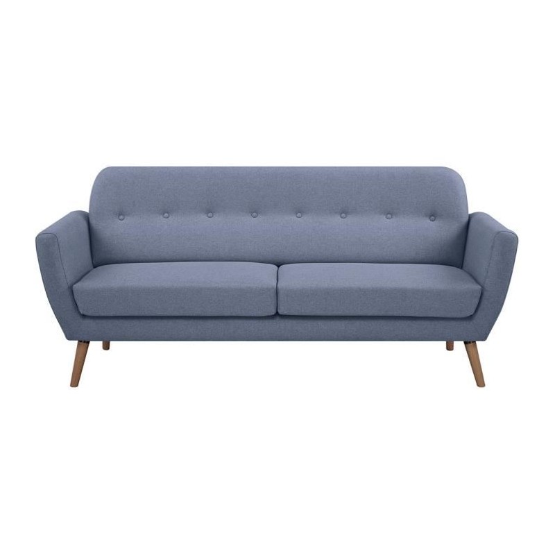 Canapé - 3 places - LILLY - Tissu Bleu clair - 193 x 79 x 86 cm - SEN Canapé - 3 places - LILLY - Tissu Bleu clair - 193 x 79 x 86 cm - SEN