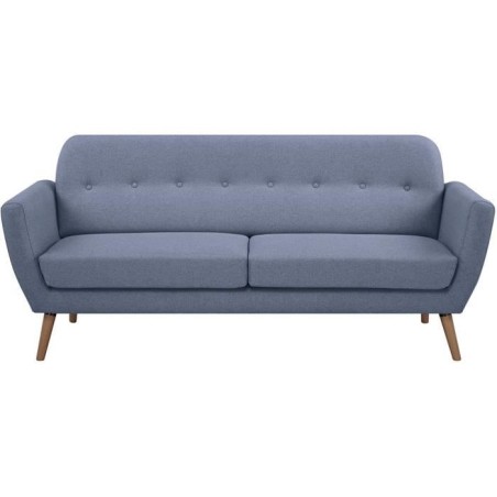 Canapé - 3 places - LILLY - Tissu Bleu clair - 193 x 79 x 86 cm - SEN