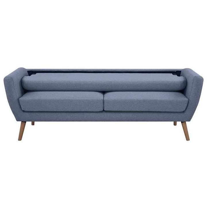 Canapé - 3 places - LILLY - Tissu Bleu clair - 193 x 79 x 86 cm - SENHO