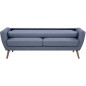 Canapé - 3 places - LILLY - Tissu Bleu clair - 193 x 79 x 86 cm - SENHO
