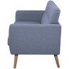 Canapé - 3 places - LILLY - Tissu Bleu clair - 193 x 79 x 86 cm - SEN