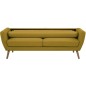 Canapé - 3 places - LILLY - Tissu Moutarde - 193 x 79 x 86 cm - SENHO