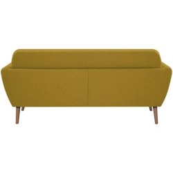 Canapé - 3 places - LILLY - Tissu Moutarde - 193 x 79 x 86 cm - SENHO