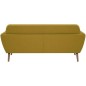 Canapé - 3 places - LILLY - Tissu Moutarde - 193 x 79 x 86 cm - SENHO