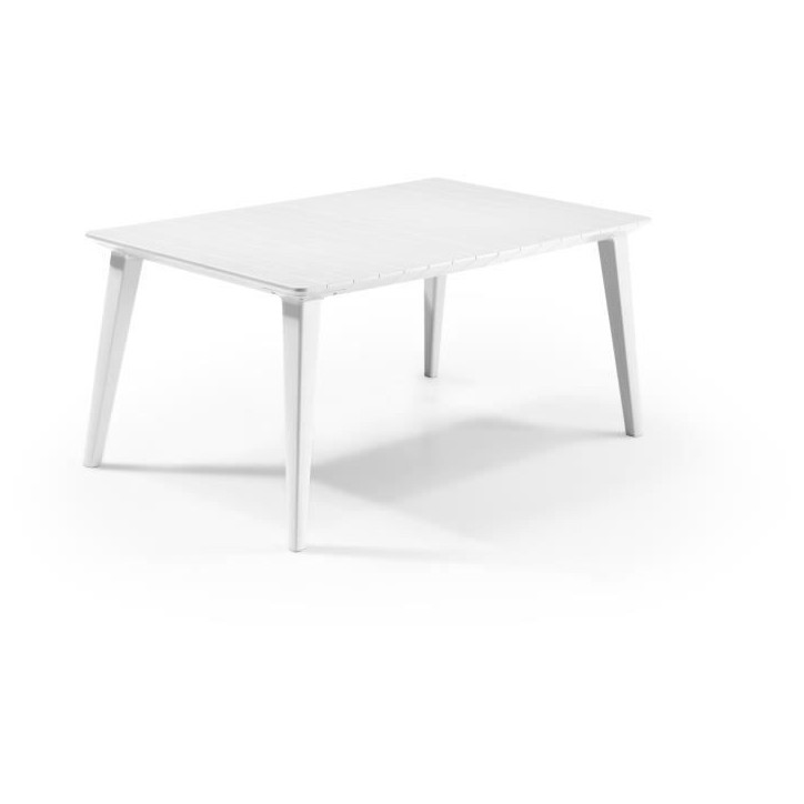 Table de jardin - Rectangulaire - Coloris : blanc - En résine - 6 personnes - LIMA - Allibert by KETER