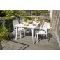 Table de jardin - Rectangulaire - Coloris : blanc - En résine - 6 personnes - LIMA - Allibert by KETER