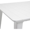 Table de jardin - Rectangulaire - Coloris : blanc - En résine - 6 per
